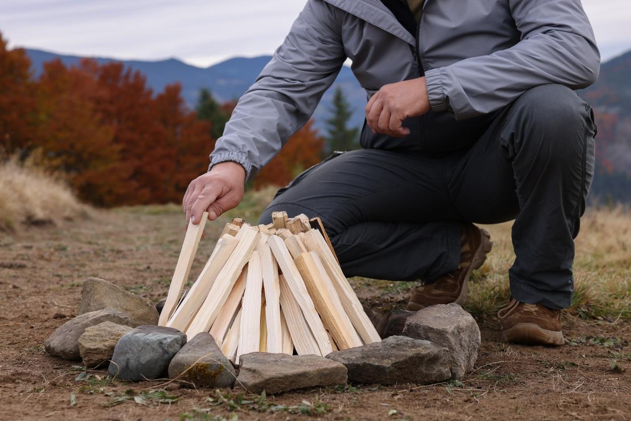 Teepee method for Campfires